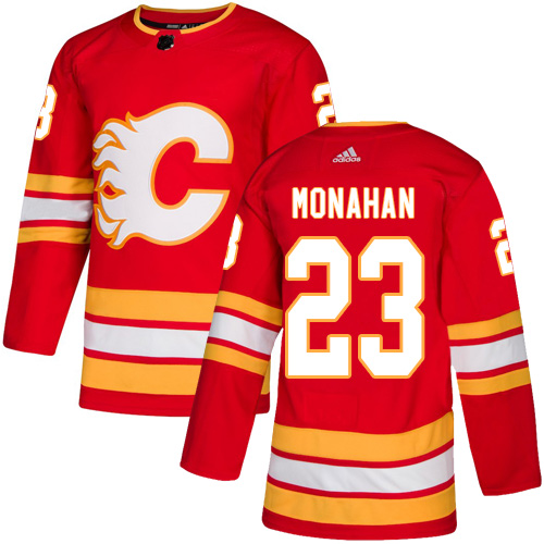 Men's Calgary Flames #23 Sean Monahan Red Stitched NHL Jersey